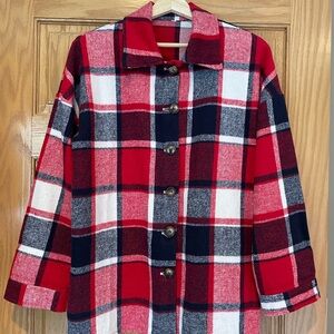 Plaid Button-Up Western Shacket